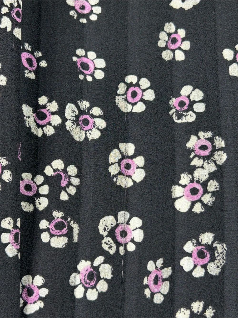 TORY‎ BURCH Avery Silk Floral Mini Shirt Dress Black Pink Size 4 Preppy Resort